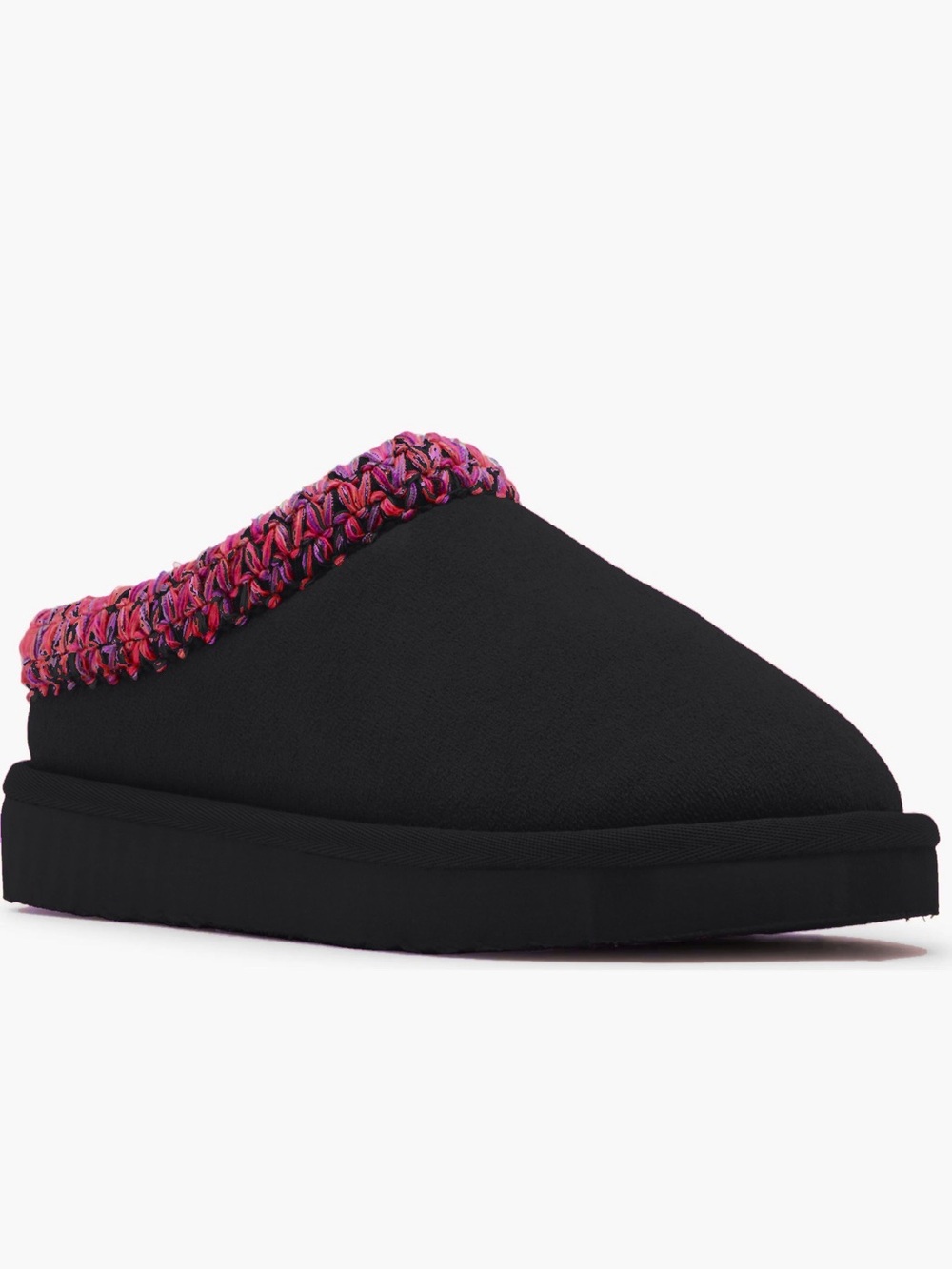 Steve Madden Selena Kids Slip On Flats Slippers Mules Sz 2 Black Pink